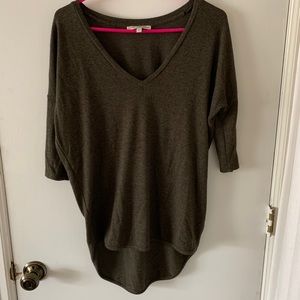 Express Olive Green Long Sweater